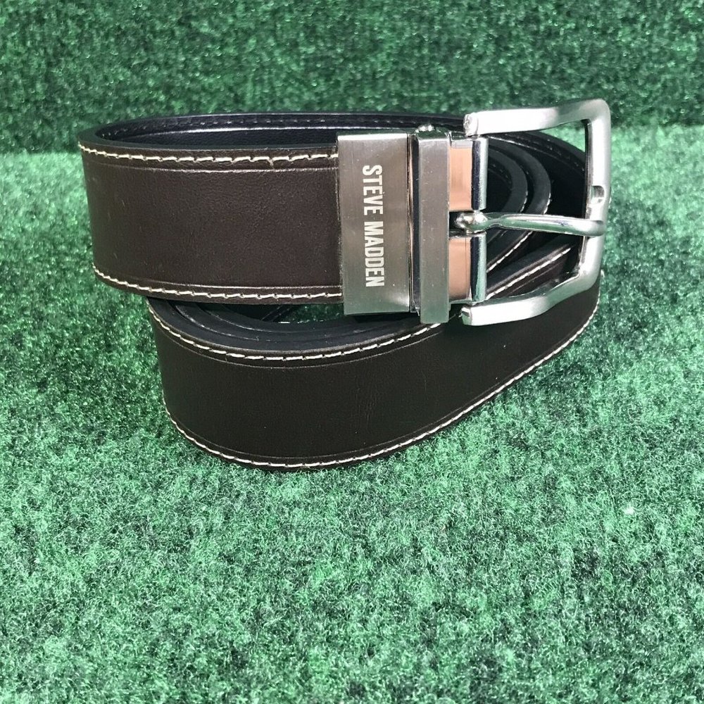 Steve Madden Reversible Brown Black Mens Sz 36 Belt EUC Dress Church